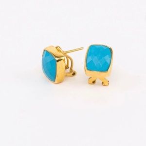 Addison Weeks Blue Turquoise Stud Earrings